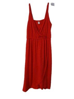 Old Navy Women's Dress Size Small Red Spaghetti Strap Tulip Wrap Dress